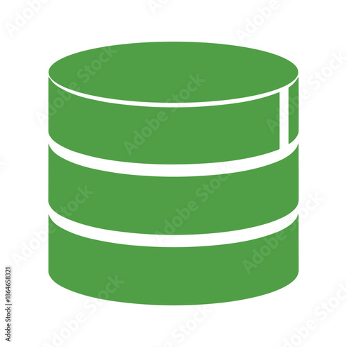 Green Cylinder Vector Illustration