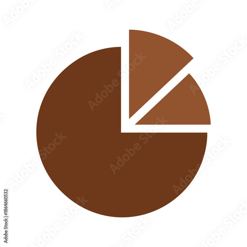 Brown Pie Chart Illustration