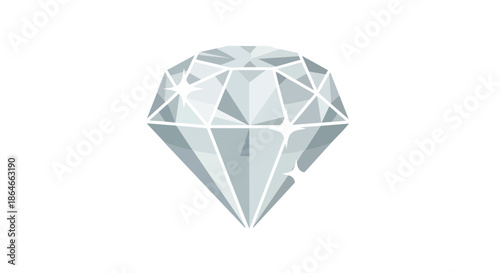 A pristine, brilliant, multifaceted gemstone illustration, sparkling with elegance and representing ultimate luxury, value, and preciousness in a