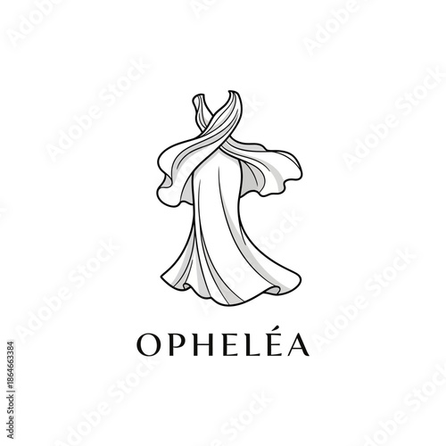 Elegant Ophelia Dress Logo Design.