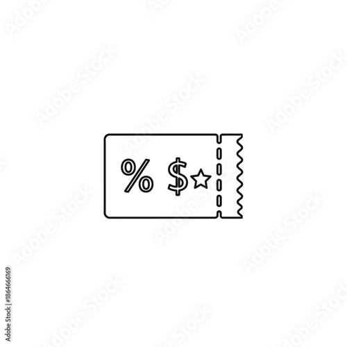 Close-up of Shopping Receipt with Discount and Price Symbols for Retail Marketing