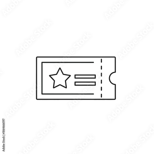 Colorful Concert Ticket with Star Design for Entertainment Events