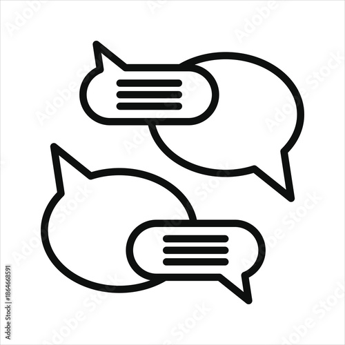 Communication Icon. Simple Vector Outline Illustration.