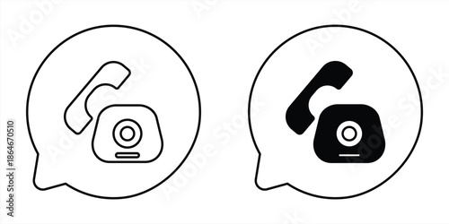 phone icon, Telephone call sign, Chat bubble phone isolated on transparent background, call PNG