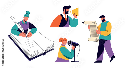 Writing, speaking, and recording concepts with people