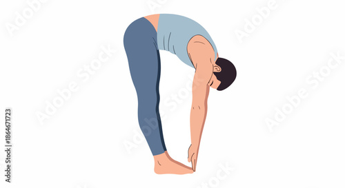Woman performing forward bend yoga pose