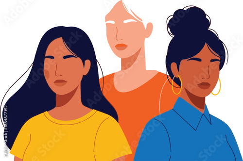 International women's day illustration celebrating female empowerment and equality