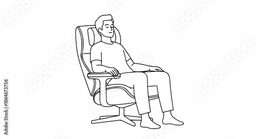 Man relaxing in recliner chair