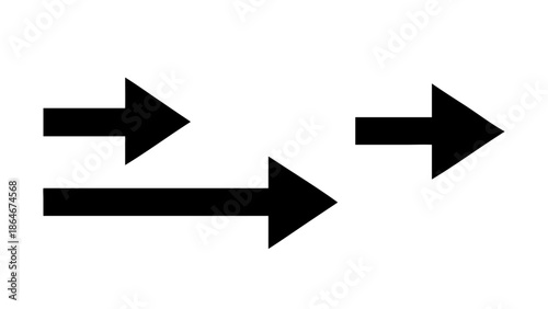 Free Download A set of three black arrows pointing to the right on a white background - GFXLoad