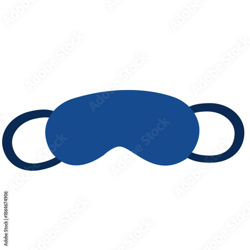 Blue sleep mask with soft straps, perfect for wellness, bedtime, or relaxation-themed UI/UX and self-care visuals.