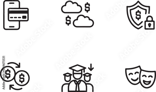 Business icon Pack in Line Style Business cooperation icons set. Outline set of business cooperation vector icons for web design isolated on white background.
