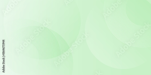 Abstract minimalist soft Background in Gradient green and white Tones with Circles. Circle effect style geometric, eps10