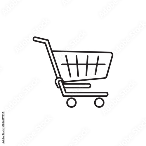Empty Shopping Cart Illustration for Ecommerce and Retail Websites