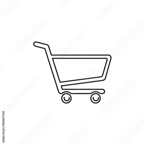 Empty Shopping Cart Illustration for E-Commerce and Retail Websites