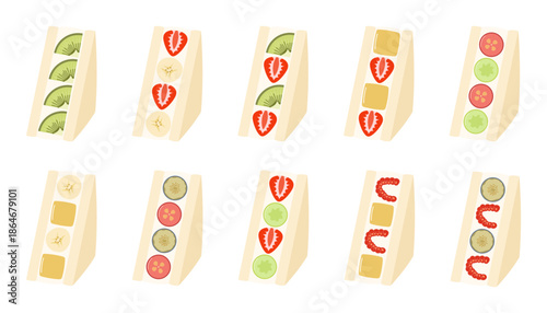 Fruit sando or Japanese Fruit Sandwich