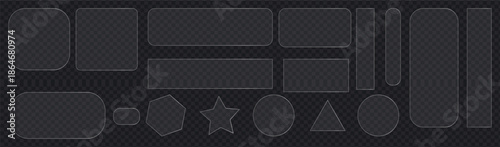 Liquid glass smartphone interface with isolated control center widgets for mobile and web app, in vector illustration style.