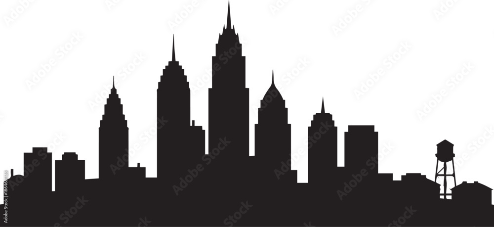 Obraz premium Chicago skyline silhouette