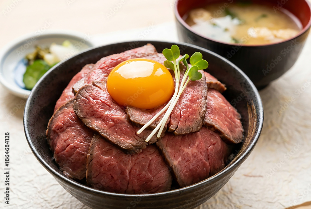 Fototapeta premium ローストビーフ丼
