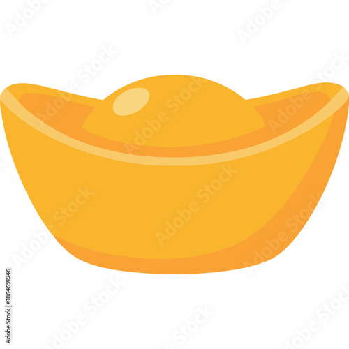Simple Golden Sycee Wealth Symbol Icon