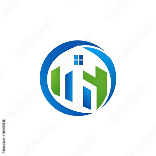 Abstract house logo design