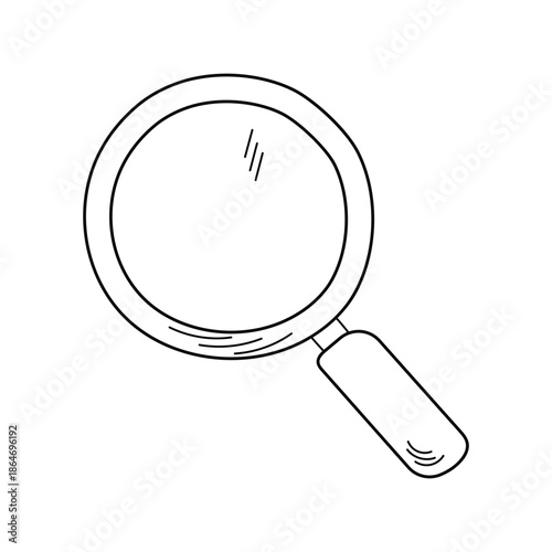Magnifying Glass icon with white background vector stock illustration