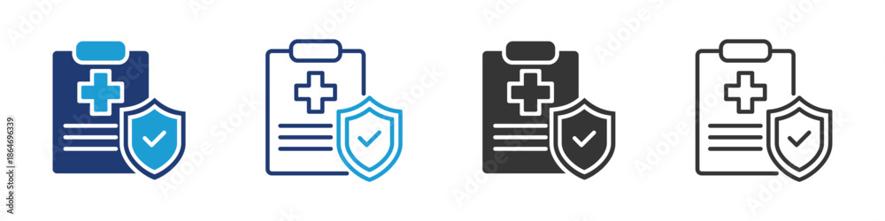 Fototapeta premium Healthcare icon set collection multi-style.