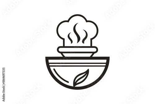 chef soup bowl serving icon