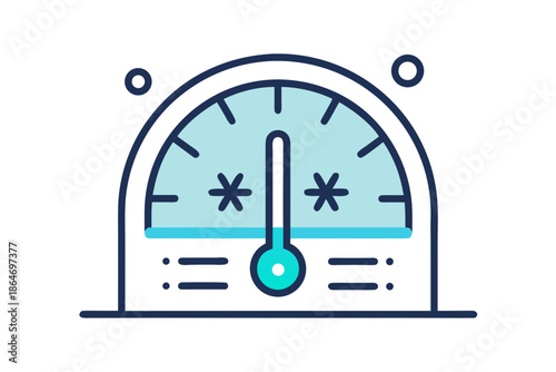 cold temperature gauge weather icon
