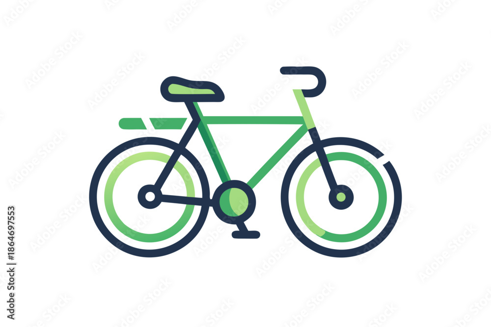 Fototapeta premium bike transport line icon design