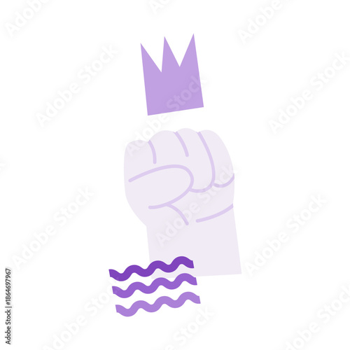 world cancer day. icon illustration of human fists as a symbol for cancer fight. International Day February 4