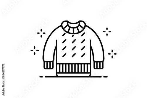 wool sweater icon minimal classic