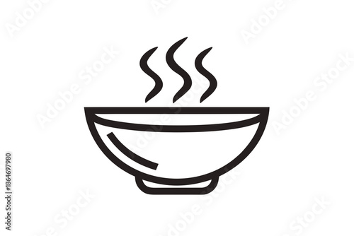 comfort soup bowl icon half rim design