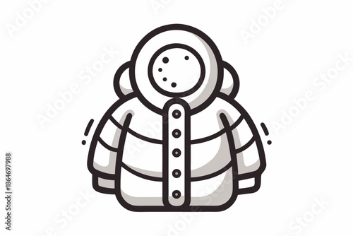 kids coat icon soft exaggerated curves
