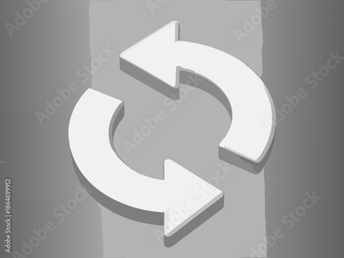 Circular arrows forming a loop a symbol of continuous recycling or process