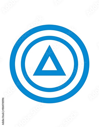 Blue triangle in concentric circles Free Download Blue triangle in concentric circles - GFXLoad