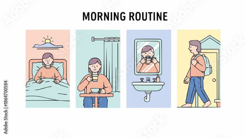 Morning Routine Steps From Waking Up To Leaving Home.