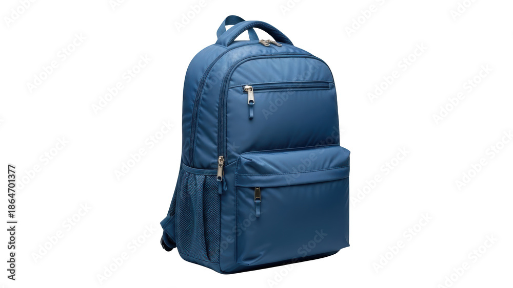 Fototapeta premium Blue Backpack for Travel and School.