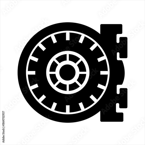 Title
Locker Vault Financial Safety Icon Black and White

Description
Black and white icon of a locker vault representing financial safety and secure storage. Minimal banking and finance symbol money.