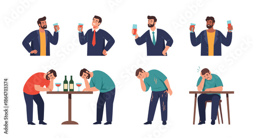 Technical sketches of long-sleeved button-up shirts for men and women showing front side and back views for fashion manufacturing.