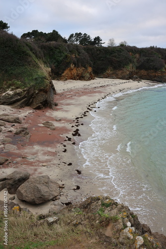 Plage de Poskedoul, île de Groix, océan Atlantique (Bretagne, Morbihan, France)