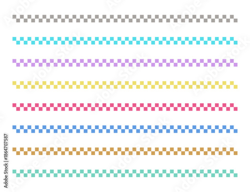市松模様のライン ８種類セット