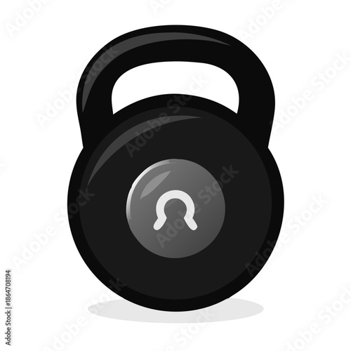 Black iron dumbbell weight equipment for fitness and bodybuilding training isolated on a white background for gym strength exercise