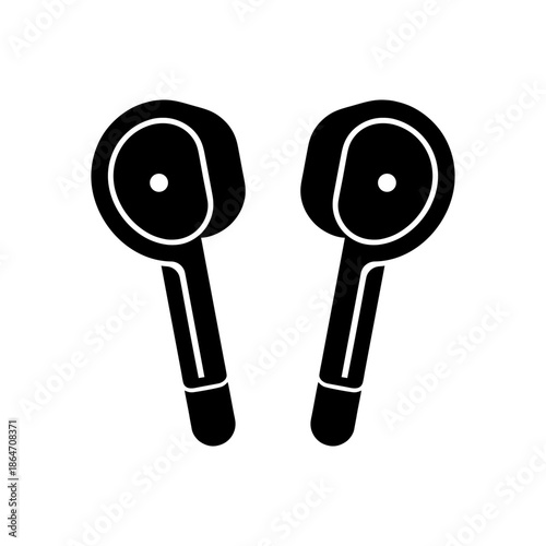 Bluetooth Earbuds Pro Icon Audio Device Symbol.