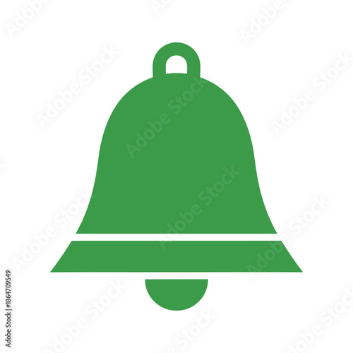 Green Bell Icon Illustration