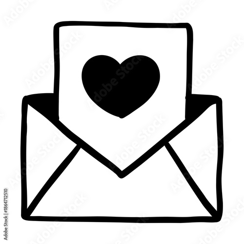 letter hand drawn icon