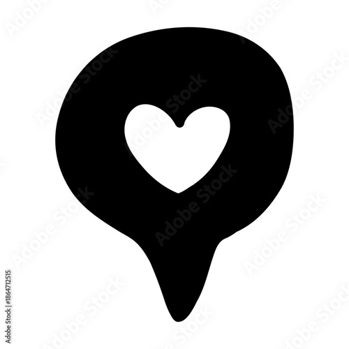 location hand drawn icon