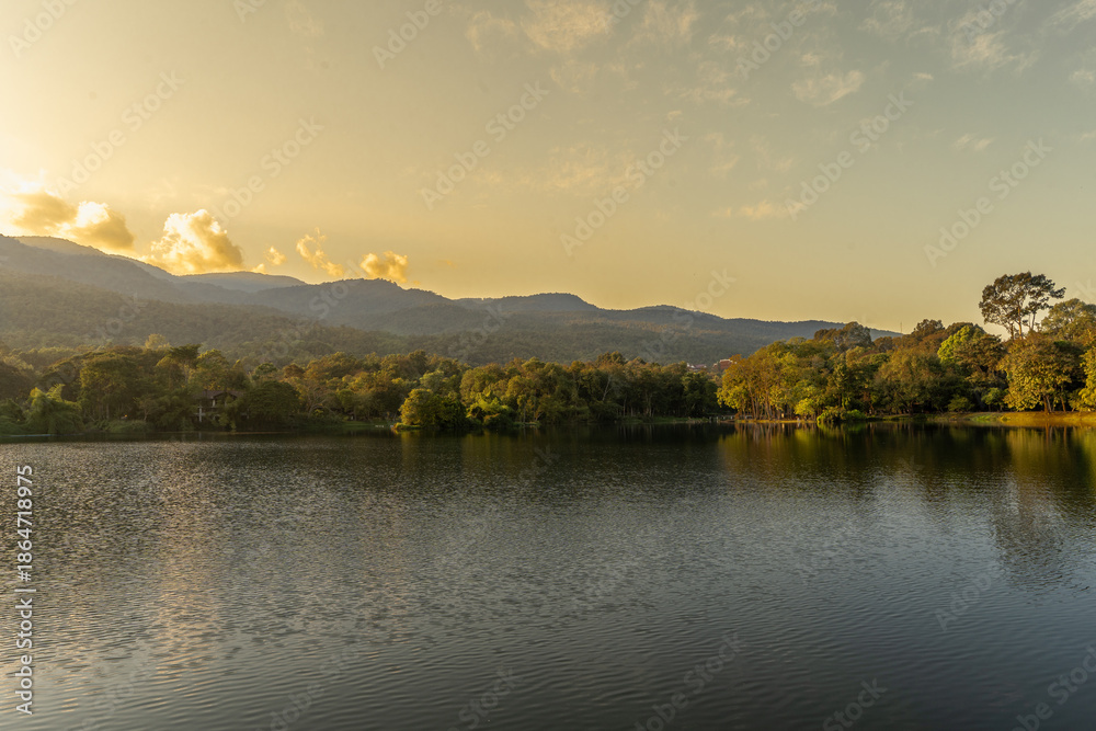 Naklejka premium Angkaew Reservoir ChiangMai