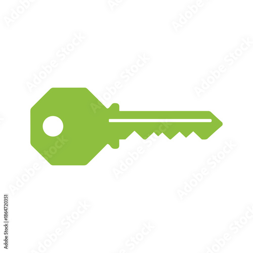 Green Key Vector Icon