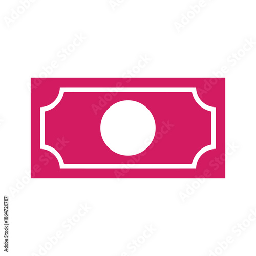 Pink Money Vector Icon