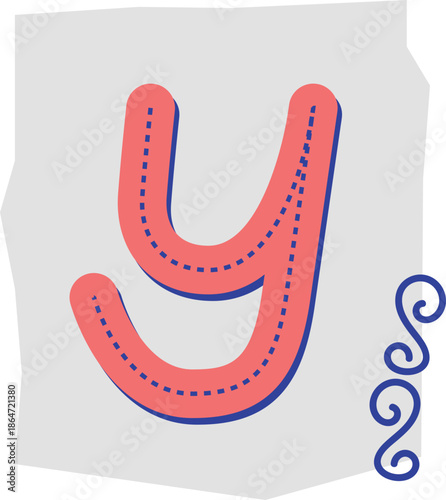 Cute Cutout Letter Y Design